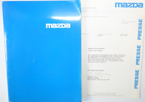 Mazda pressemappe 1981 - pressemappe,