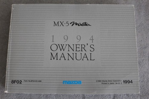 Mazda owner s - mx-5, owner's
