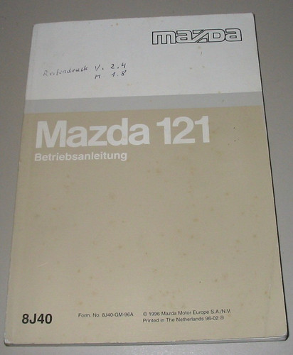 Betriebsanleitung mazda 121 - betriebsanleitung, db