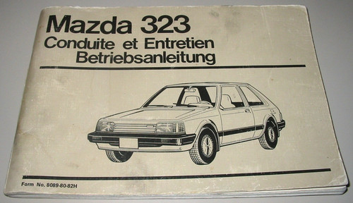Betriebsanleitung mazda 323 - 323, bd